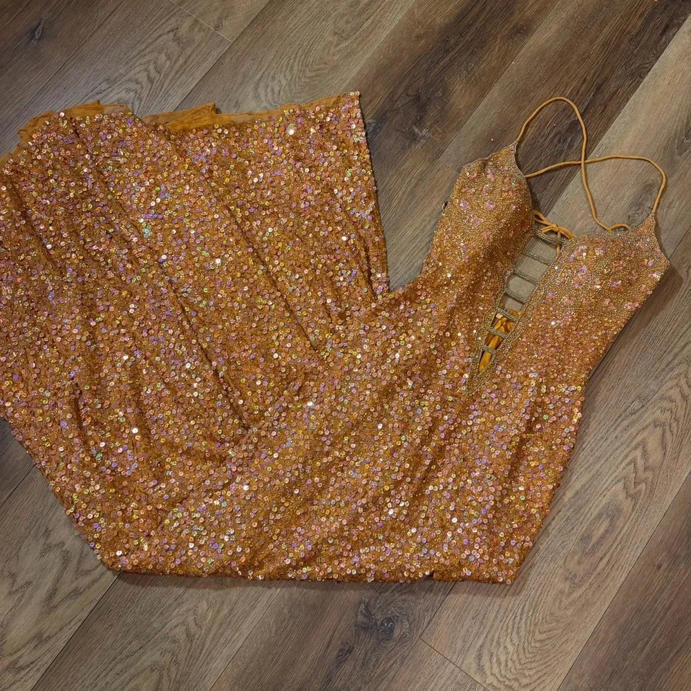 Vintage Y2K 100% Silk Beaded Dress Strappy Back Dress Prom Vintage Beaded Dress - Picture 10 of 15